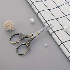 Vintage Flower Pattern Scissors Stainless Steel Sewing Scissors