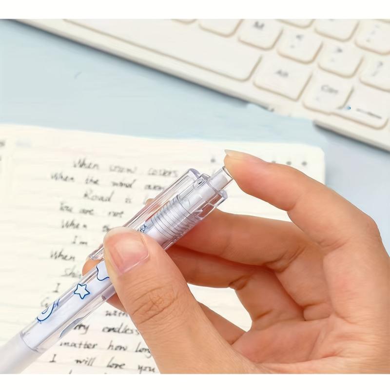 2pcs Push Pen Art Cream Bear Bullet Journal Carving Paper Cutting