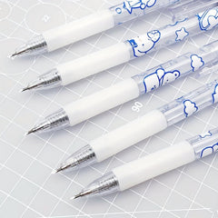 2pcs Push Pen Art Cream Bear Bullet Journal Carving Paper Cutting