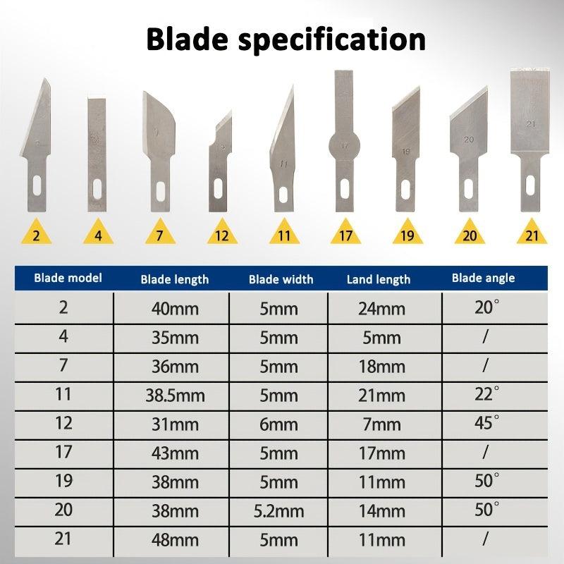 13pcs Aluminum Alloy Carving Paper Cut Tool Set Handcraft Model