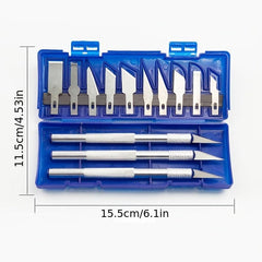 13pcs Aluminum Alloy Carving Paper Cut Tool Set Handcraft Model