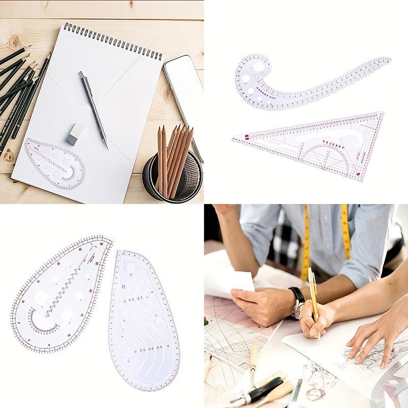 Style Soft Sewing Pattern Supplies Practical Ruler Kit For Designing Patterns