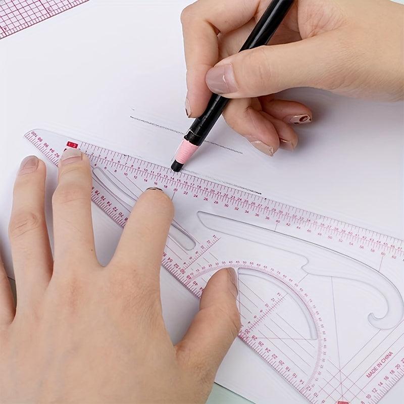 Style Soft Sewing Pattern Supplies Practical Ruler Kit For Designing Patterns