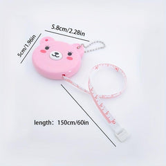 Cartoon Animal Soft Tape Measure 1.5m 60in Double Scale Body Sewing Ruler