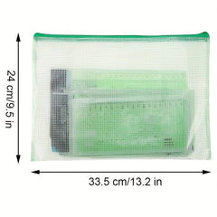 11pcs Geometric Drawings Templates Measuring Rulers Plastic Stencils with Zipper