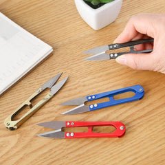 10 Small Scissors Thread Head Tailor Spring U-shaped Pliers Scissors