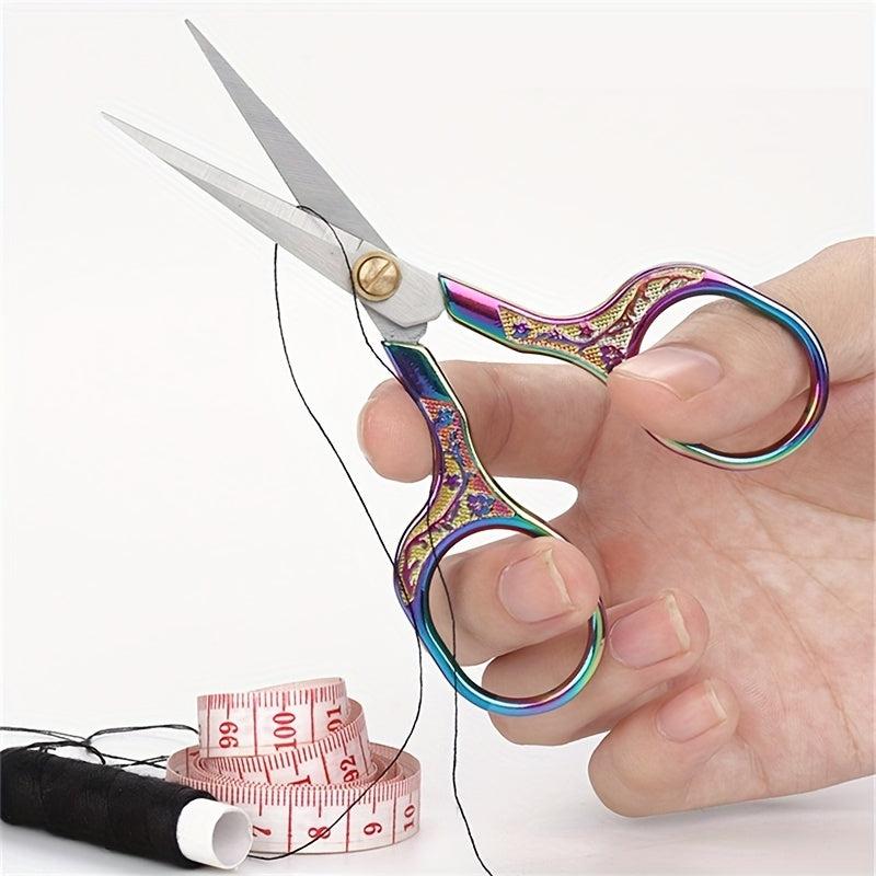 Plum Blossom Antique Scissors Stainless Steel Household Scissors