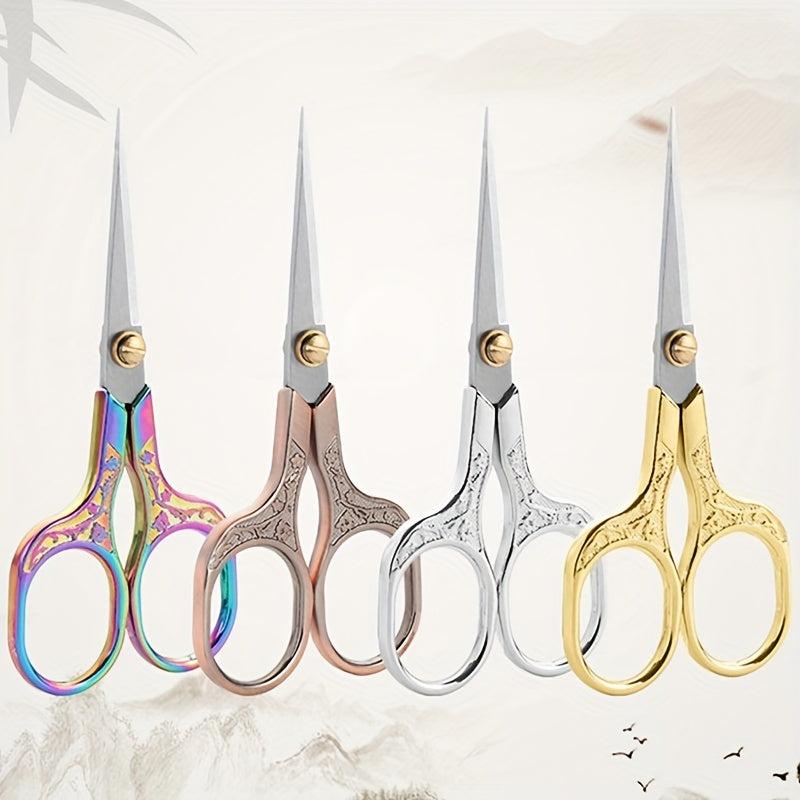 Plum Blossom Antique Scissors Stainless Steel Household Scissors