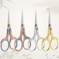 Plum Blossom Antique Scissors Stainless Steel Household Scissors