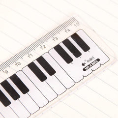Musical Notes Piano Keyboard Plastic Rulers Bookmark