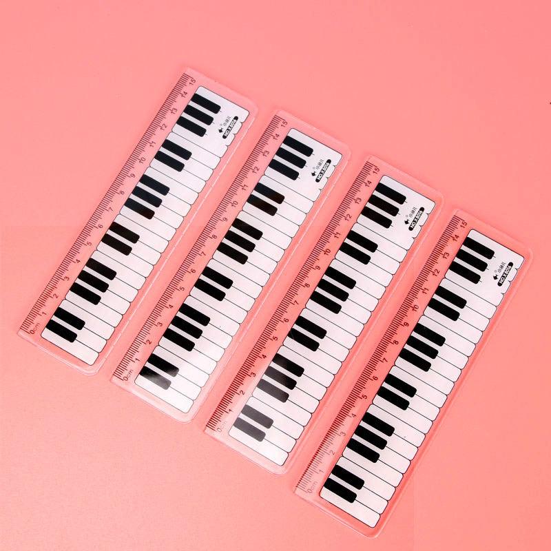 Musical Notes Piano Keyboard Plastic Rulers Bookmark