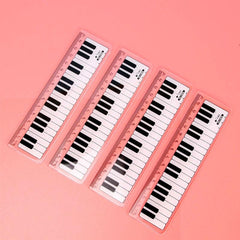 Musical Notes Piano Keyboard Plastic Rulers Bookmark