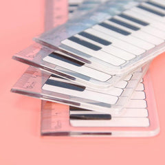 Musical Notes Piano Keyboard Plastic Rulers Bookmark
