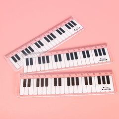 Musical Notes Piano Keyboard Plastic Rulers Bookmark