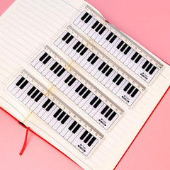 Musical Notes Piano Keyboard Plastic Rulers Bookmark