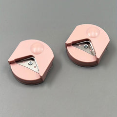 1pc Pink Card Photoshoot Point Paper Cutter Round Corner Paper Hole Cutter Pink
