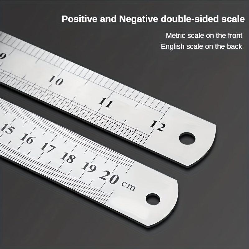 Steel Ruler 11.81in Stainless Steel Office Student Special Plate Ruler