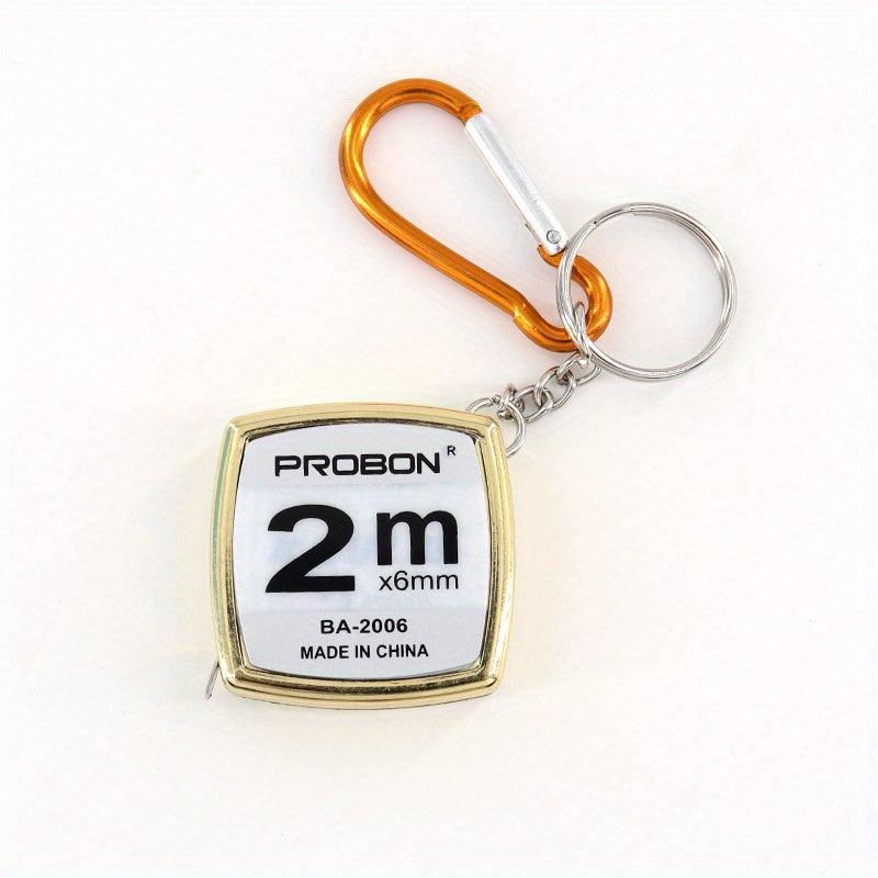 2m Steel Ruler Mini Small Tape Measure Key Chain Waist Circumference
