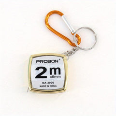 2m Steel Ruler Mini Small Tape Measure Key Chain Waist Circumference