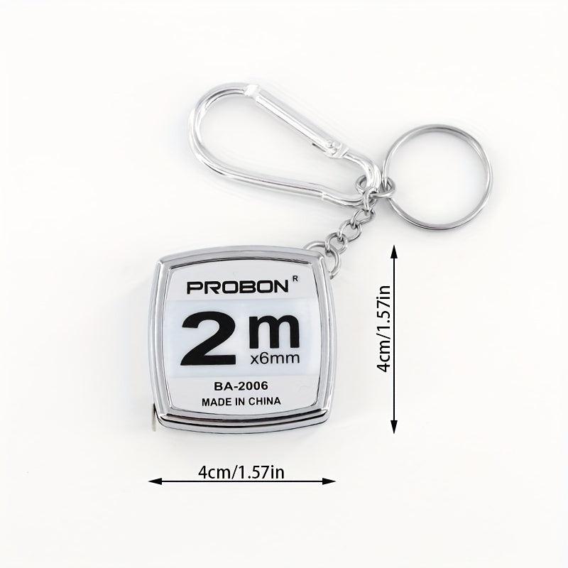2m Steel Ruler Mini Small Tape Measure Key Chain Waist Circumference