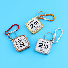 2m Steel Ruler Mini Small Tape Measure Key Chain Waist Circumference