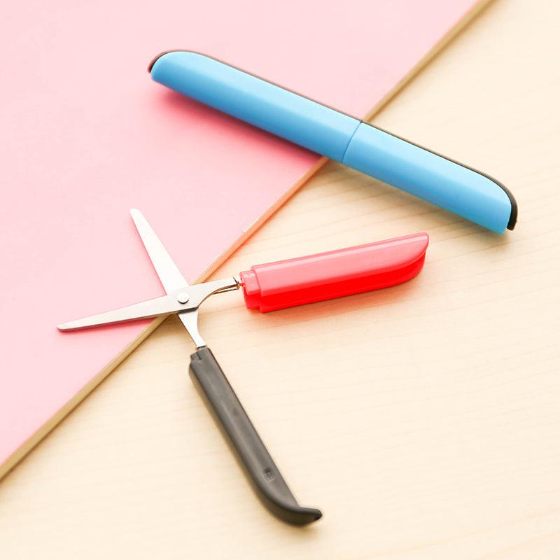 Portable Safe Scissor Mini Folding Paper Cutting Office School Supplies