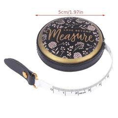 Portable Retractable Leather Mini Tape Measure Nostalgic Ruler