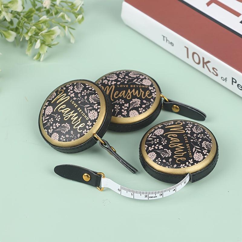 Portable Retractable Leather Mini Tape Measure Nostalgic Ruler
