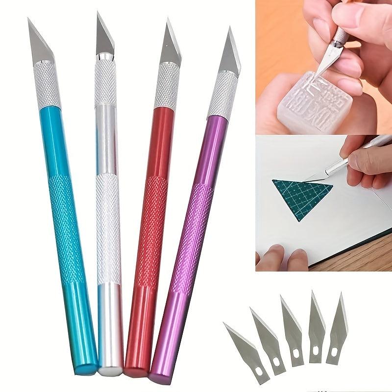 1pc Carving & 6 Blades Set DIY Hand Account Paper Cuttings