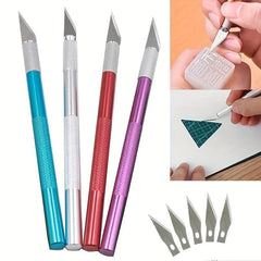 1pc Carving & 6 Blades Set DIY Hand Account Paper Cuttings