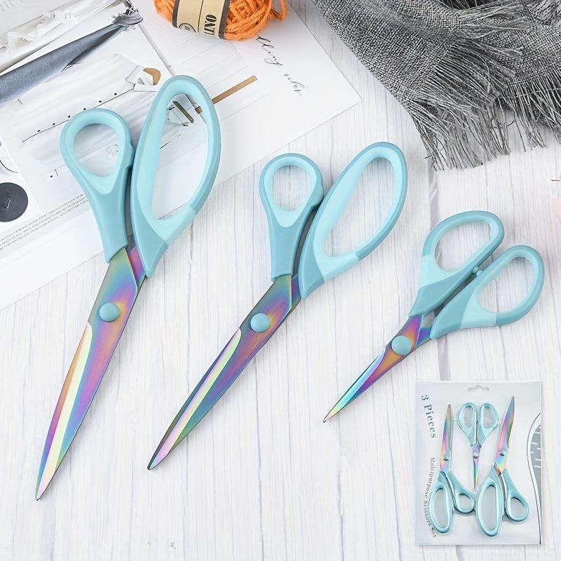 3-Piece Titanium Scissors Set for Sewing, Arts & School Projects