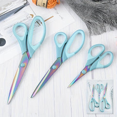 3-Piece Titanium Scissors Set for Sewing, Arts & School Projects
