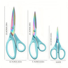 3-Piece Titanium Scissors Set for Sewing, Arts & School Projects