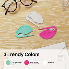 3 Pack Desktop Letter Openers - Sharp and Efficient - Assorted Colors