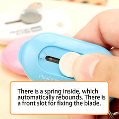 Portable Retractable Keychain Letter Opener Pack Tape Plastic