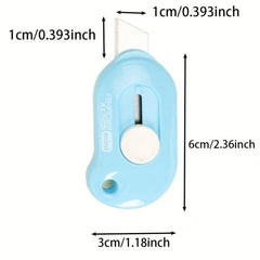 Portable Retractable Keychain Letter Opener Pack Tape Plastic