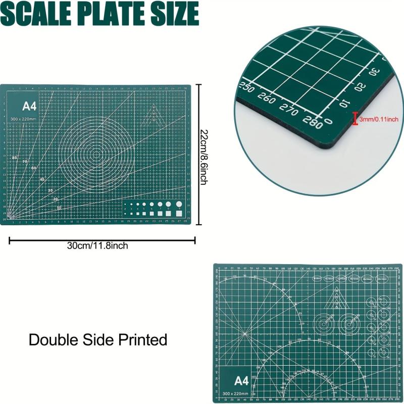 28pc Craft Cutting Stencil Set with A4 Double Sided Mat