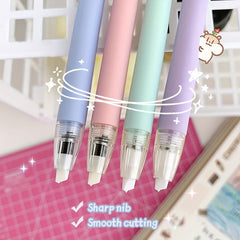 Ceramic Safety Engraver Pen Push Type Small Fresh Manual Journal God Tool