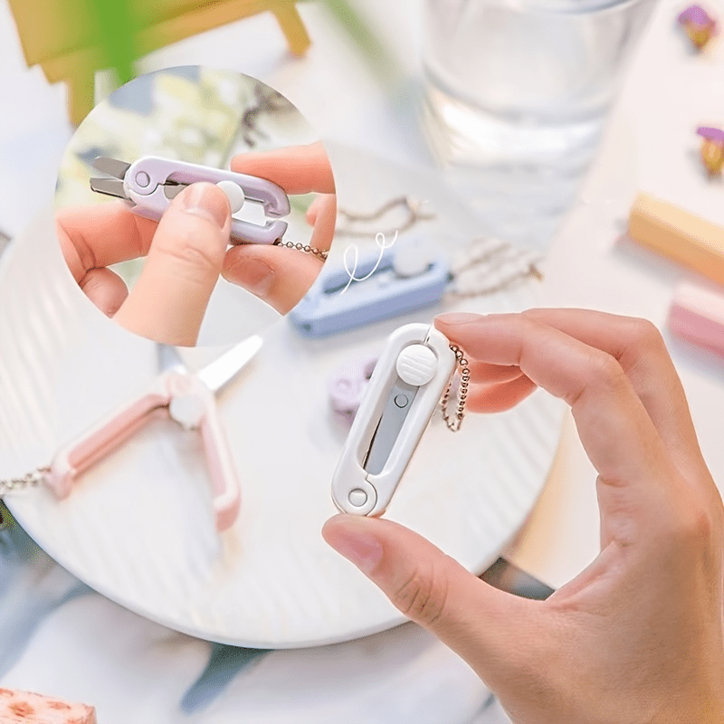 Portable Mini Scissors Retractable Folding Multifunctional