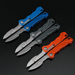 Mini Folding Paper Art Carving Keychain Portable Box Opening