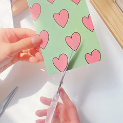 1pc Transparent Scissors Student Office Hand Account Cutting Tool