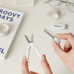 1pc DIY Hand Scissors Folding Small Safety Stainless Steel Scissors