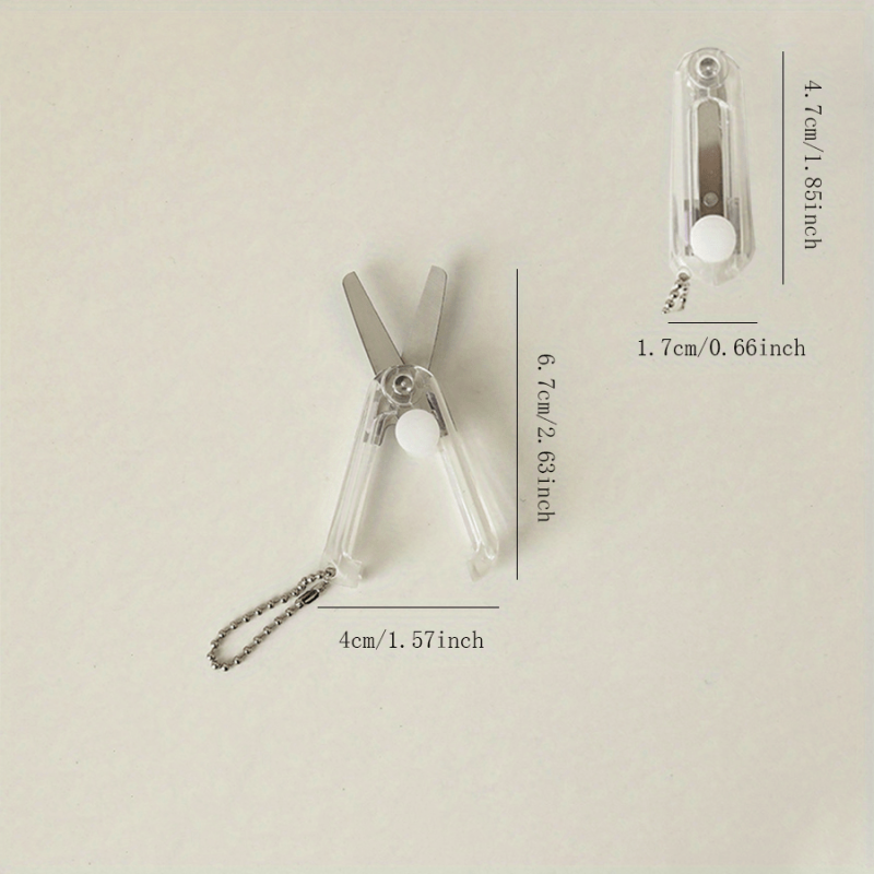 1pc DIY Hand Scissors Folding Small Safety Stainless Steel Scissors