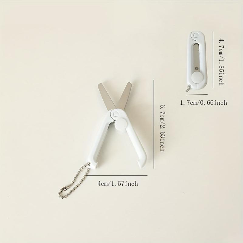 1pc DIY Hand Scissors Folding Small Safety Stainless Steel Scissors
