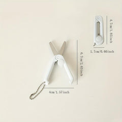 1pc DIY Hand Scissors Folding Small Safety Stainless Steel Scissors