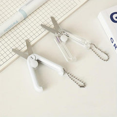 1pc DIY Hand Scissors Folding Small Safety Stainless Steel Scissors