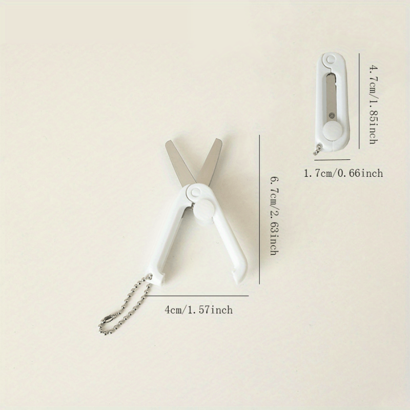 1pc DIY Hand Scissors Folding Small Safety Stainless Steel Scissors
