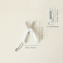 1pc DIY Hand Scissors Folding Small Safety Stainless Steel Scissors