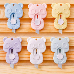 Colorful Mini Bear Portable Art Manual Retractable Paper Cutter
