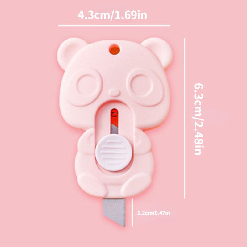 Colorful Mini Bear Portable Art Manual Retractable Paper Cutter